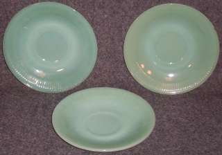 This is for a nice 3 piece lot of Anchor Hocking Fire King Jadeite 