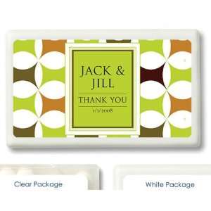 Baby Keepsake Urban Green Circles Design Personalized Mint Container 