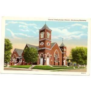 1930s Vintage Postcard Central Presbyterian Church Henderson Kentucky
