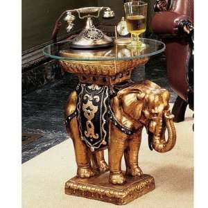  Design Toscano NG30585 Maharajah Elephant Glass Topped 