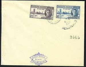   ISLANDS 1946 REGISTERED PHILATELIC COVER FRANKED WITH CORONATION ISSUE
