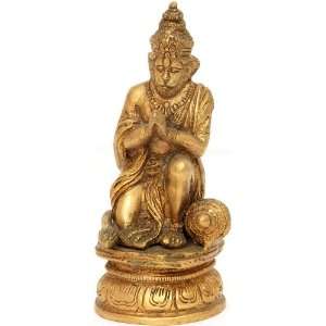  Shri Rama Bhakta Hanuman   Brass Sculpture