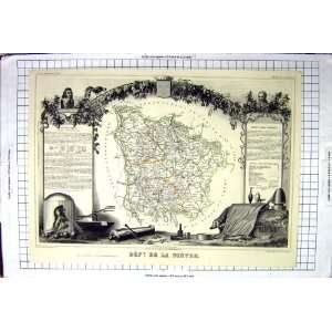   Map C1845 De La Nievre France Loire Chateau Chinon