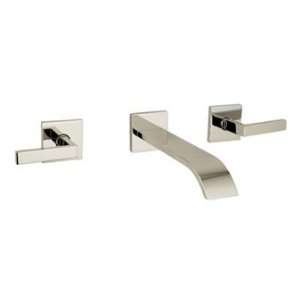  Wave 3 Hole Wall Mounted Widespread Lavatory Faucet With 