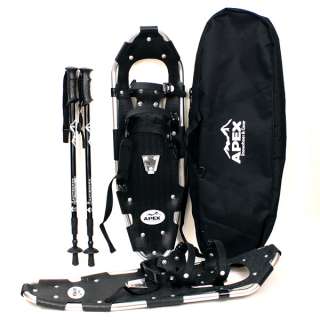   25 30 3 pairs Snowshoes w 3 sets of Poles 3 individual Carrying bags