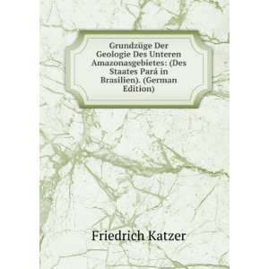 GrundzÃ¼ge Der Geologie Des Unteren asgebietes (Des Staates 