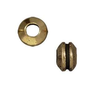 Brass Oxide Finish Lead Free Pewter Large Hole Grooved Spacer Beads 