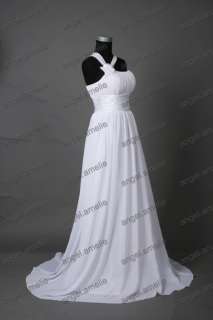 White Beach Bridal Gown Prom Deb Evening Wedding Dress  