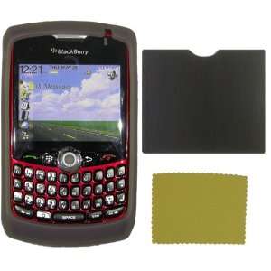 COMBO** Blackberry Curve 8300, 8310, 8320, 8330 Smoke Silicone Skin 