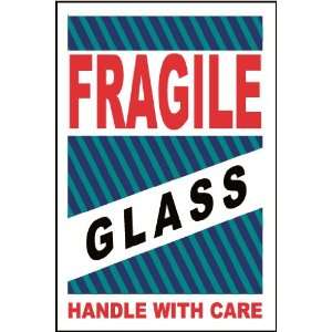  LABELS FRAGILE GLASS HANDLE WITH CARE