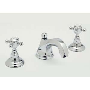  Rohl A1808LC Bath Hex Spout WidespreadFct w/Crystal Levers 