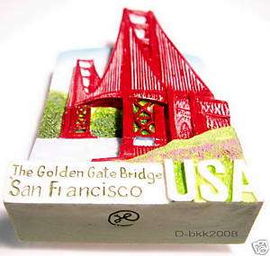 Golden Gate Bridge San Francisco,USA, 3D Fridge Magnet  