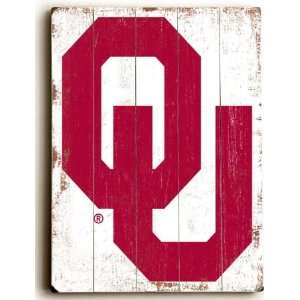 Wood Sign  University of Oklahoma Logo