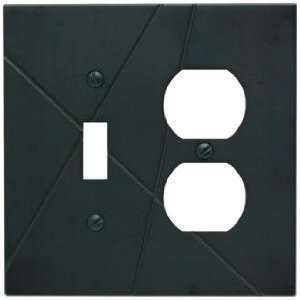  Modernist Black Combo Outlet Wall Plate