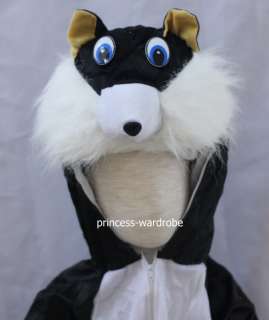 Halloween Cool Wolf Fox Animals Party Costume Kids 2 8Y  