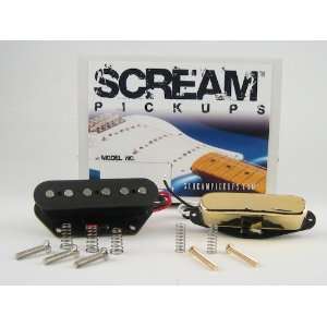  Scream Tele Style Pickups Gold Set Musical Instruments