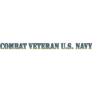  United States Navy Combat Veteran Window Strip Decal 