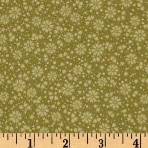  44 Wide Kitty Kimono Confetti Flower Pea Green Fabric By 
