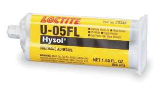 Urethane Adhesive, Hysol U 05FL, Container Size 50 Milliliters, Shear 