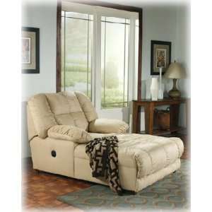   Khaki 2 Arm Press Back Chaise Stone Motion Upholstery