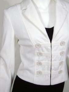 Urban Behavior Crop Band/Military Blazer/Jacket Ivory  