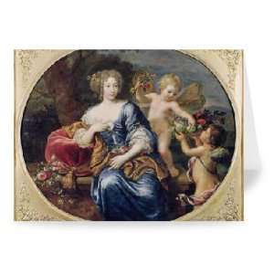 Portrait presumed to be Francoise Athenais   Greeting Card (Pack of 