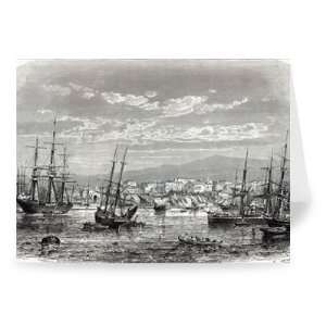 Athens general view of the Piraeus, from   Greeting Card (Pack of 2 