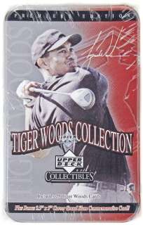 2001 Upper Deck Tiger Woods Collection Golf Tin Set Box  