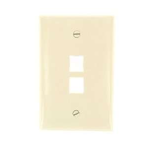  Leviton 41091 2TN QuickPort Midsize Wallplate, Single Gang 