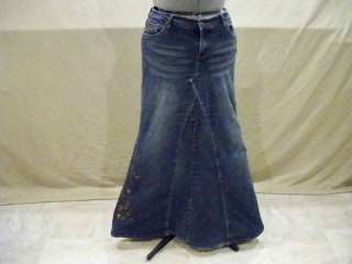 Custom Made Long Denim Jean Skirts~ Reconstructed ~ Upcycled ~ All 