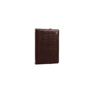 Ipad iPad 2 Momax Custom fit woven pattern Leather Pouch (Brown)