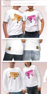 Uniqu custom t shirts for couple(1set=two T shirts)/D3  