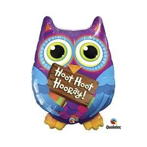  Hoot Hoot Hooray Purple Blue Owl Pink Orange Sign Large 