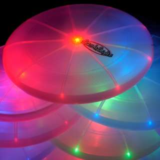 LED LIGHT UP FLYING DISC MULTI COLOR NIGHT FRISBEE DISCO BEACH NIGHT 
