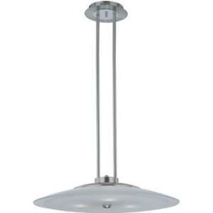   /FRO Ovidio Ceiling Lamp, Polished Steel with Frosted Glass Shade