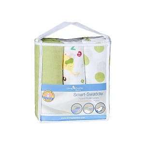   Living Textiles Baby Smart Swaddle 3pk Muslin Wraps   Play Date Baby