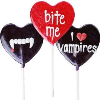   . Assortment of 6. Lollipops with Bite Me, I love vampires and fangs
