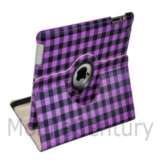 iPad 2 360 Rotating Stylish Magnetic Leather Case Smart Cover Stand 