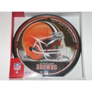  CLEVELAND BROWNS 12 Team Colors & Logo Round WALL CLOCK 