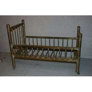 Vintage 1940s Solid All Brass Baby Doll Bed