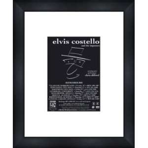  ELVIS COSTELLO UK Tour 2002   Custom Framed Original Ad 