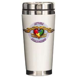 Autism Awareness Autism Ceramic Travel Mug by   