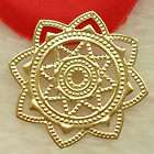 4pcs Brass Filigrees Stamping Oval Cap Charm Findings Y006  