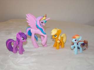 The ponies included are Twilight Sparkle, Applejack, Princess Celestia 
