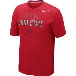   Buckeyes Red Nike 2012 Football Team Issue T Shirt