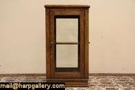 Oak 4 Door Antique 1900 Collector Display or Showcase  