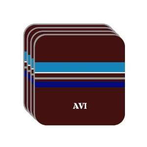   AVI Set of 4 Mini Mousepad Coasters (blue design) 