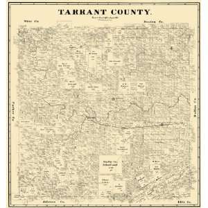    TARRANT COUNTY TEXAS (TX) LANDOWNER MAP 1885
