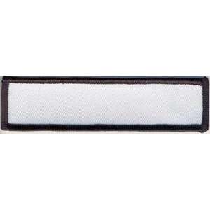 Blank Patch 4x1 White Background Black Border With Heat Seal Back For 
