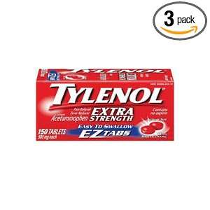  Tylenol Extra Strength Acetominophen EZ Tabs 500 mg 